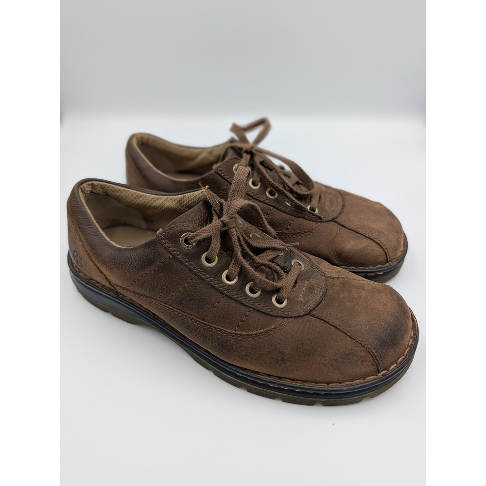 Dr. Martens John Brown Leather Oxford Shoes Mens 11 AirWair Low Top Lace Up